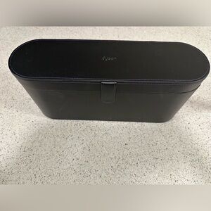 Dyson Black Leather Case Purple Accents Magnetic Closure For SuperSonic Dryer